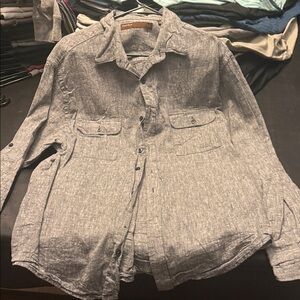 Perry Ellis Gray Textured Shirt